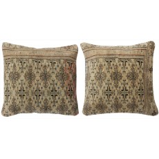 SET OF 2 - Vintage Toss Pillow Covers. Decorative Handmade Turkish Rug Cushion Covers