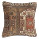 SET OF 2 - Vintage Turkish Wool Cushion Covers. Handmade Rug Pillows. Rustic Decor Throw Pillows SET OF 2 - Vintage Turkish Wool Cushion Covers. Handmade Rug Pillows. Rustic Decor Throw Pillows