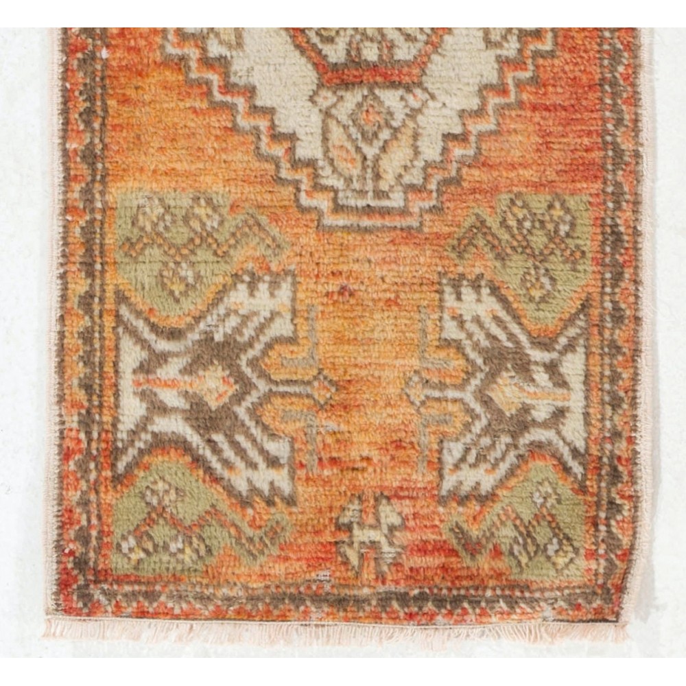 Vintage Small Rug. Handmade Door Mat. Turkish Seat Cover. Entryway Mat. Kitchen Rug