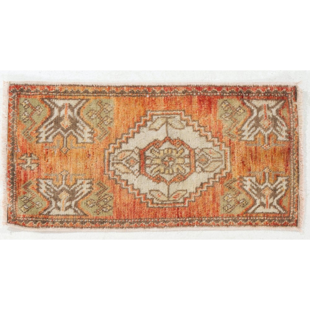 Vintage Small Rug. Handmade Door Mat. Turkish Seat Cover. Entryway Mat. Kitchen Rug