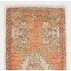 Hand-knotted Small Rug. Vintage Door Mat. Turkish Wool Seat Cover. Entryway Mat. Kitchen Rug