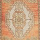 Hand-knotted Small Rug. Vintage Door Mat. Turkish Wool Seat Cover. Entryway Mat. Kitchen Rug