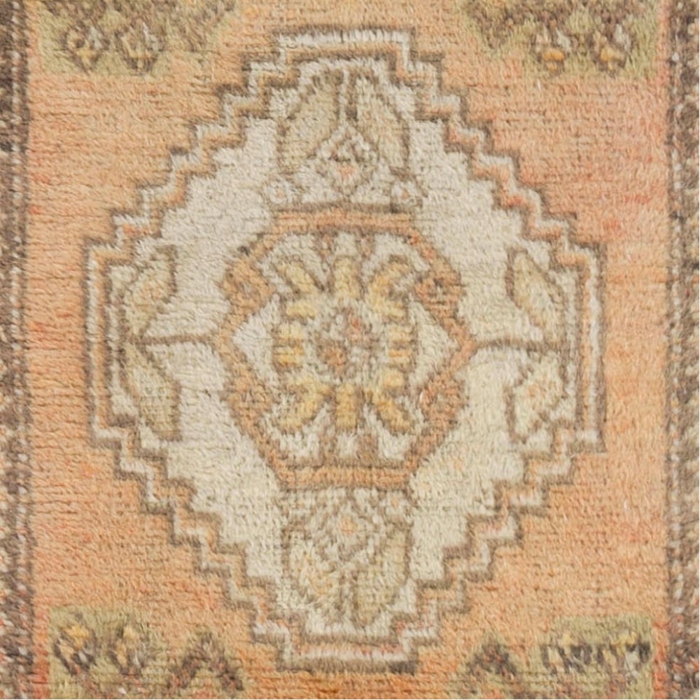 Hand-knotted Small Rug. Vintage Doormat. Turkish Seat Cover. Entryway Rug. Kitchen Mat. Bath Mat
