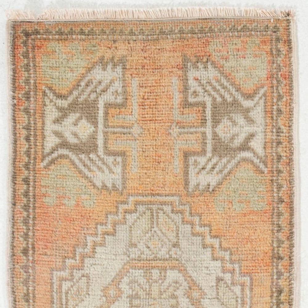 Vintage Accent Rug. Wool Turkish Seat Cover. Rustic Kitchen Rug. Handmade Door Mat. Bath Mat
