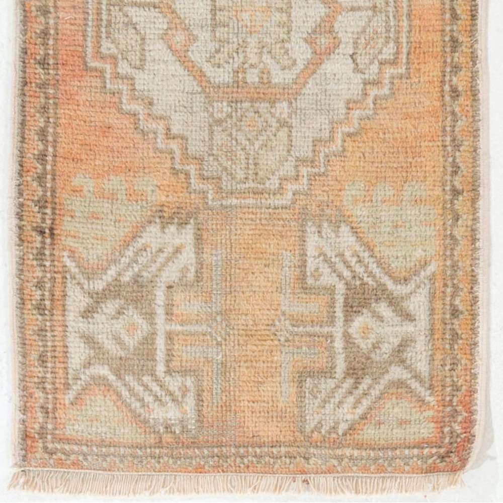 Vintage Accent Rug. Wool Turkish Seat Cover. Rustic Kitchen Rug. Handmade Door Mat. Bath Mat