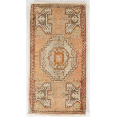 Vintage Accent Rug. Wool Turkish Seat Cover. Rustic Kitchen Rug. Handmade Door Mat. Bath Mat