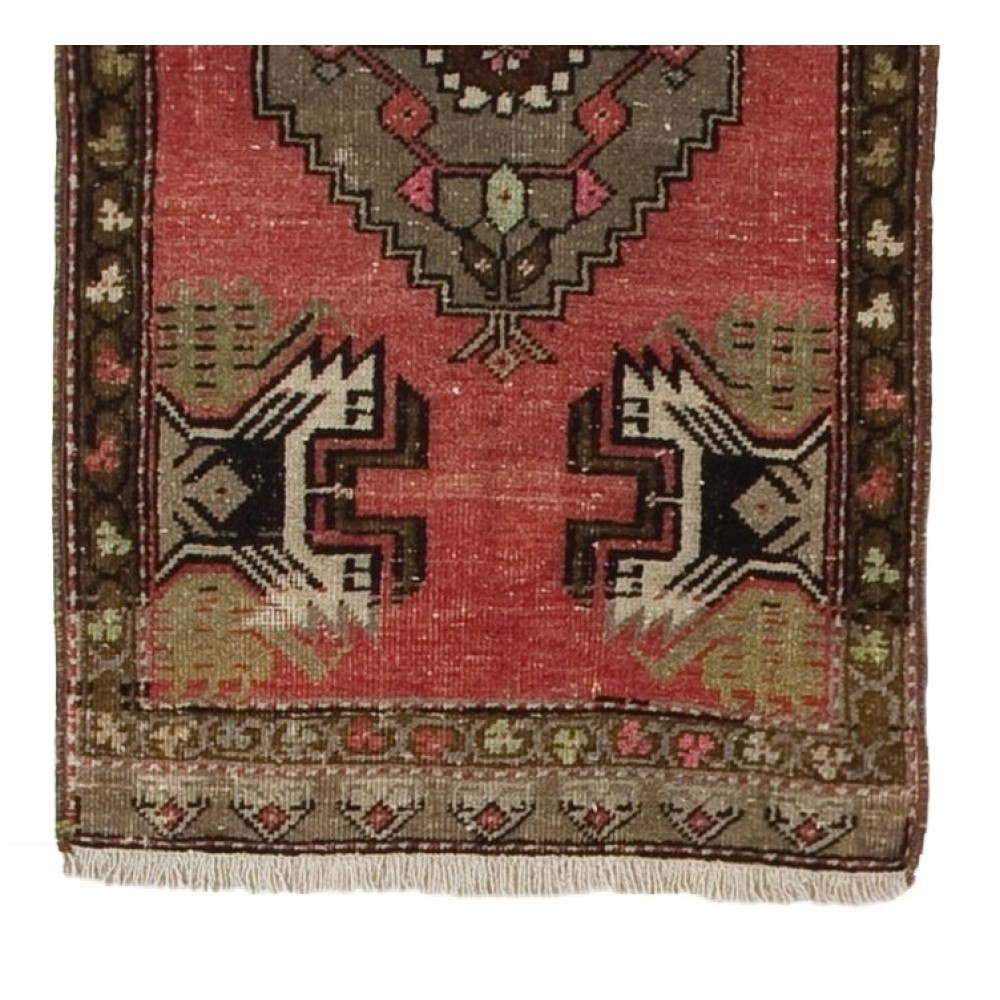 Vintage Small Rug. Handmade Door Mat. Turkish Seat Cover. Entryway Mat. Kitchen Rug