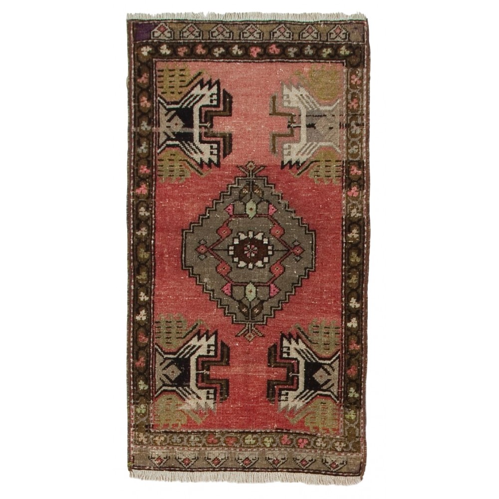 Vintage Small Rug. Handmade Door Mat. Turkish Seat Cover. Entryway Mat. Kitchen Rug