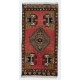 Hand-knotted Small Rug. Vintage Door Mat. Turkish Wool Seat Cover. Entryway Mat. Kitchen Rug