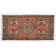 Hand-knotted Small Rug. Vintage Doormat. Turkish Seat Cover. Entryway Rug. Kitchen Mat. Bath Mat