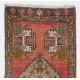 Vintage Accent Rug. Wool Turkish Seat Cover. Rustic Kitchen Rug. Handmade Door Mat. Bath Mat