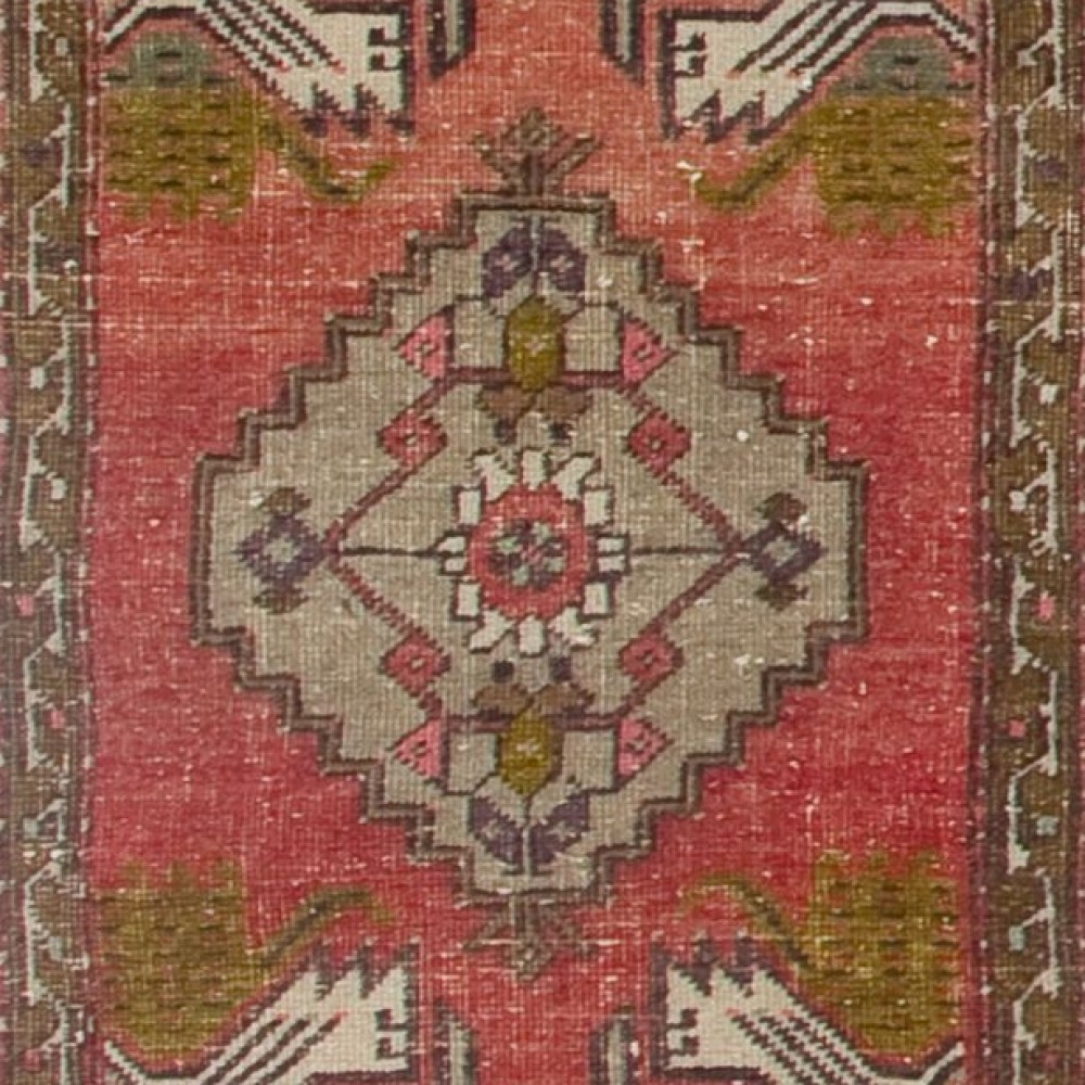 Vintage Accent Rug. Wool Turkish Seat Cover. Rustic Kitchen Rug. Handmade Door Mat. Bath Mat