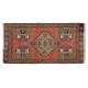Vintage Small Rug. Turkish Seat Cover. Hand-knotted Door Mat. Entryway Rug. Kitchen Mat