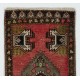 Handmade Accent Rug. Vintage Door Mat. Turkish Seat Cover. Entryway Mat. Kitchen Rug