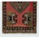 Handmade Accent Rug. Vintage Door Mat. Turkish Seat Cover. Entryway Mat. Kitchen Rug