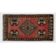 Handmade Accent Rug. Vintage Door Mat. Turkish Seat Cover. Entryway Mat. Kitchen Rug