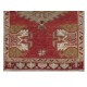 Hand-knotted Small Rug. Vintage Doormat. Turkish Seat Cover. Entryway Rug. Kitchen Mat. Bath Mat