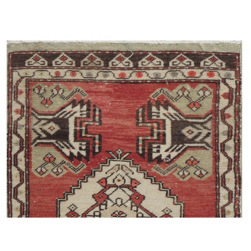 Vintage Small Rug. Handmade Door Mat. Turkish Seat Cover. Entryway Mat. Kitchen Rug