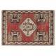 Vintage Small Rug. Handmade Door Mat. Turkish Seat Cover. Entryway Mat. Kitchen Rug