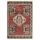 Vintage Small Rug. Handmade Door Mat. Turkish Seat Cover. Entryway Mat. Kitchen Rug