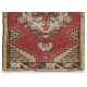 Hand-knotted Small Rug. Vintage Door Mat. Turkish Wool Seat Cover. Entryway Mat. Kitchen Rug