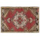 Hand-knotted Small Rug. Vintage Door Mat. Turkish Wool Seat Cover. Entryway Mat. Kitchen Rug
