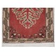 Hand-knotted Small Rug. Vintage Doormat. Turkish Seat Cover. Entryway Rug. Kitchen Mat. Bath Mat