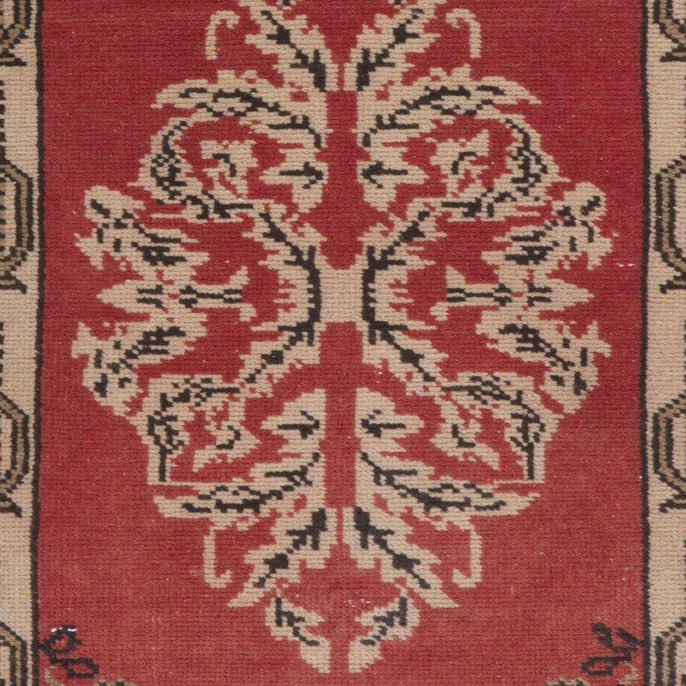 Hand-knotted Small Rug. Vintage Doormat. Turkish Seat Cover. Entryway Rug. Kitchen Mat. Bath Mat