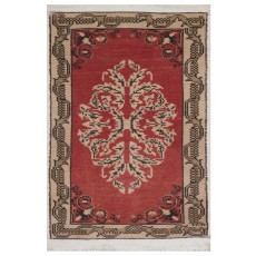 Hand-knotted Small Rug. Vintage Doormat. Turkish Seat Cover. Entryway Rug. Kitchen Mat. Bath Mat