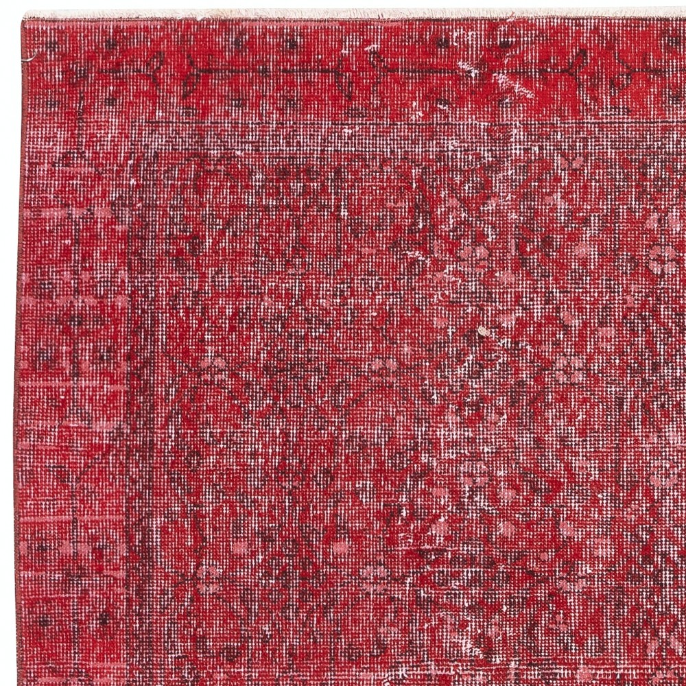 Vintage Red Wool Area Rug. Handmade Turkish Rug for Contemporary Spaces Vintage Red Wool Area Rug. Handmade Turkish Rug for Contemporary Spaces
