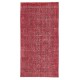 Vintage Red Wool Area Rug. Handmade Turkish Rug for Contemporary Spaces Vintage Red Wool Area Rug. Handmade Turkish Rug for Contemporary Spaces