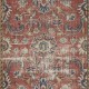 Vintage Handmade Turkish Red Wool Accent Rug with Floral Design for Home and Office Decor