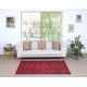Modern Turkish Wool Rug. Vintage Red Overdyed Handmade Area Rug Modern Turkish Wool Rug. Vintage Red Overdyed Handmade Area Rug