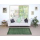 Green Overdyed Vintage Turkish Area Rug. Hand-Woven and Hand-Knotted Wool Carpet for Modern Interiors Green Overdyed Vintage Turkish Area Rug. Hand-Woven and Hand-Knotted Wool Carpet for Modern Interiors