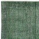 Green Overdyed Vintage Turkish Area Rug. Hand-Woven and Hand-Knotted Wool Carpet for Modern Interiors Green Overdyed Vintage Turkish Area Rug. Hand-Woven and Hand-Knotted Wool Carpet for Modern Interiors
