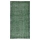 Green Overdyed Vintage Turkish Area Rug. Hand-Woven and Hand-Knotted Wool Carpet for Modern Interiors Green Overdyed Vintage Turkish Area Rug. Hand-Woven and Hand-Knotted Wool Carpet for Modern Interiors