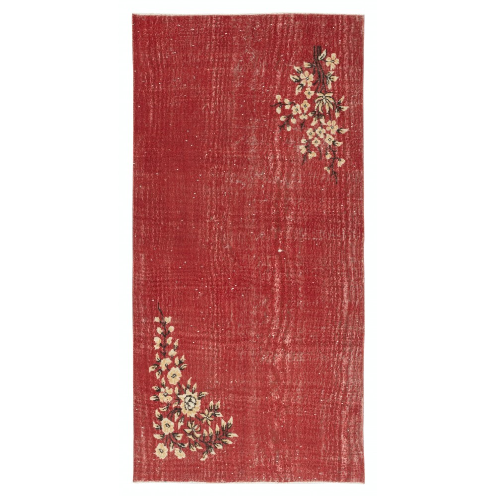 Vintage Hand-Knotted Chinese Art Deco Design Red Area Rug Vintage Hand-Knotted Chinese Art Deco Design Red Area Rug