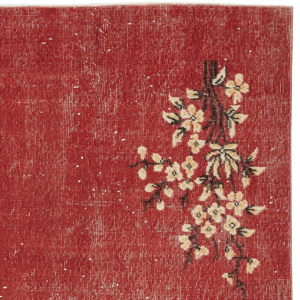 Vintage Hand-Knotted Chinese Art Deco Design Red Area Rug Vintage Hand-Knotted Chinese Art Deco Design Red Area Rug