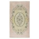 Vintage Turkish Accent Rug. Hand-Knotted Floral Patterned Small Rug for Country Farmhouse Decoration Vintage Turkish Accent Rug. Hand-Knotted Floral Patterned Small Rug for Country Farmhouse Decoration