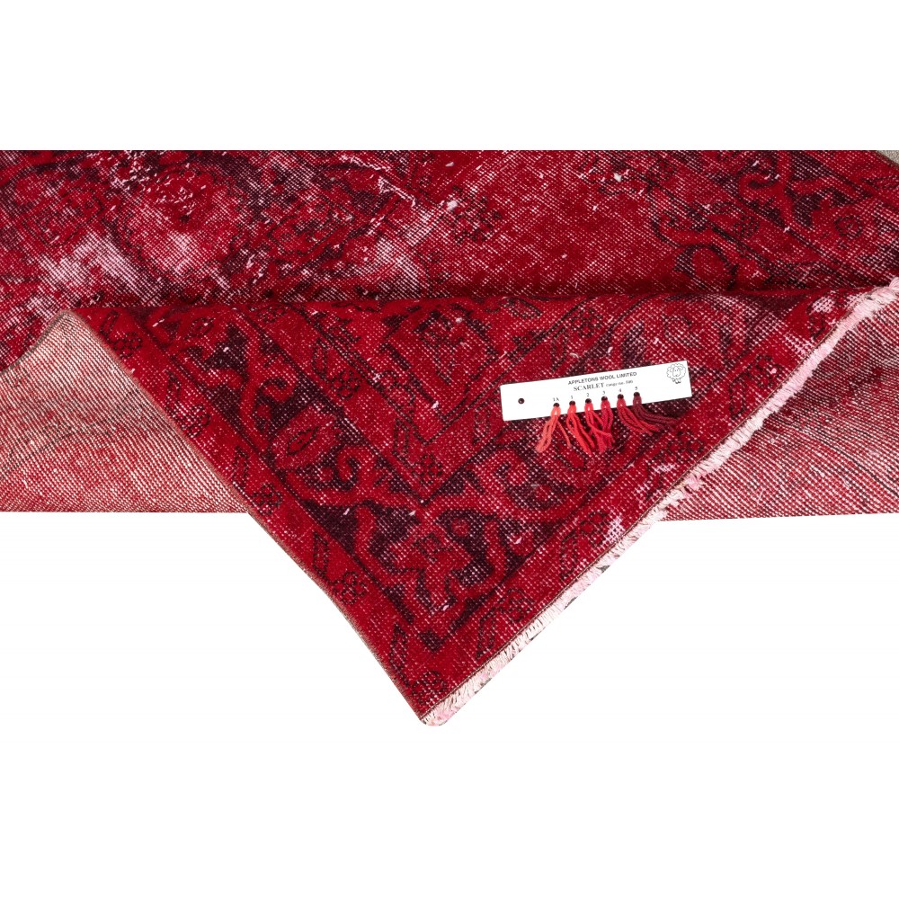Vintage Handmade Wool Rug. Red Shabby Chic Area Rug for Modern Home and Office Vintage Handmade Wool Rug. Red Shabby Chic Area Rug for Modern Home and Office