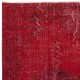 Vintage Handmade Wool Rug. Red Shabby Chic Area Rug for Modern Home and Office Vintage Handmade Wool Rug. Red Shabby Chic Area Rug for Modern Home and Office
