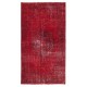 Vintage Handmade Wool Rug. Red Shabby Chic Area Rug for Modern Home and Office Vintage Handmade Wool Rug. Red Shabby Chic Area Rug for Modern Home and Office