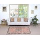 Vintage Handmade Turkish Red Wool Accent Rug with Medallion Design for Home and Office Decor