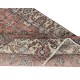 Vintage Handmade Turkish Red Wool Accent Rug with Floral Design for Home and Office Decor