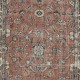 Vintage Handmade Turkish Red Wool Accent Rug with Floral Design for Home and Office Decor