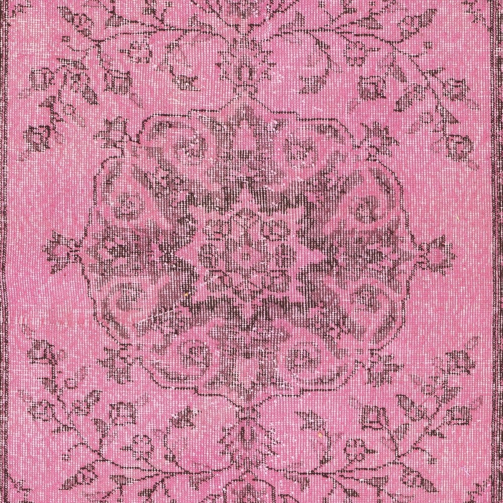 Pink Vintage Area Rug for Modern Home and Office. Handknotted and Handwoven in Turkey