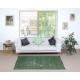 Hand-knotted Vintage Turkish Wool Area Rug Overdyed in Green for Modern Interiors Hand-knotted Vintage Turkish Wool Area Rug Overdyed in Green for Modern Interiors