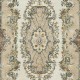 Vintage Accent Rug with Floral Medallion Design. Handknotted Turkish Rug for Farmhouse and Cottage Decor Vintage Accent Rug with Floral Medallion Design. Handknotted Turkish Rug for Farmhouse and Cottage Decor