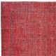 Modern Turkish Wool Rug. Vintage Red Overdyed Handmade Area Rug Modern Turkish Wool Rug. Vintage Red Overdyed Handmade Area Rug