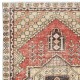 Vintage Turkish Accent Rug. Hand-Knotted in Turkey. Beige and Red Colors